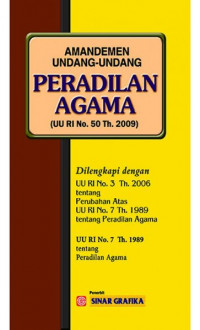 Amandemen Undang-undang Peradilan Agama (UU RI No 50 Tahun 2009)