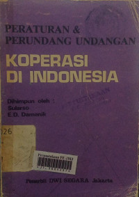 Peraturan & perundangan Undangan koprasi indonesia