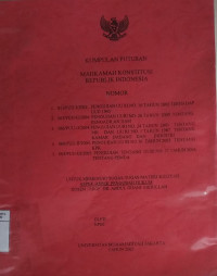 Kumpulan putusan Mahkamah Konstitusi Republik Indonesia