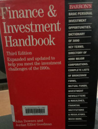 Finance dan investment handbook