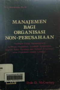 Manajemen bagi organisasi non- perusahaan