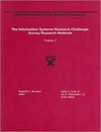 The Information systems research challege survey research methods