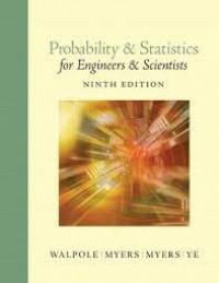 Probability and statistic for engineering and scientist