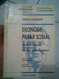 Ekonomi pasar sosial: tatanan ekonomi dan sosial republik Federasi Jerman