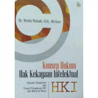 Konsep Hukum Kekayaan Intelektual; Sejarah. Pengertian, dan Filosofi Pengakuan HKI Dari Masa Ke Masa