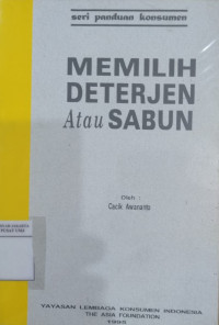 Memilih deterjen atau sabun