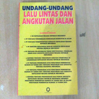 Undang-undang Lalu Lintas dan Angkutan Jalan