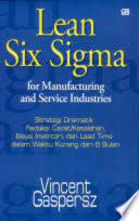 Lean six sigma for manufacturing and service industries