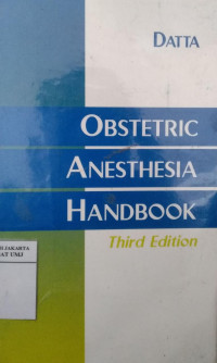 Obstetric anesthesia handbook