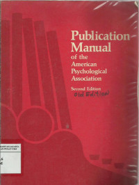 Publication manual of The American Psychological Association