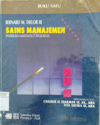 Sains manajemen (pendekatan matematika untuk bisnis) buku satu