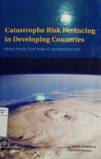Catastrophe risk financing in developing countries: principles for public intervention