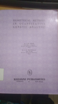 Biometrical methods in quantitative genetic analysis