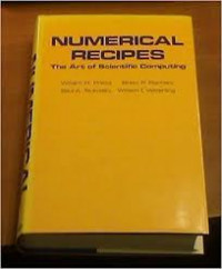 Numerical Recipes the art of scientific conputing