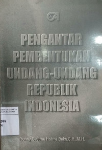 Pengantar pembentukan undang-undang Republik Indonesia