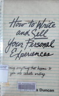 How to write and sell your personal experiences