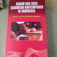 Ragam dan jenis kejahatan kontemporer di indonesia